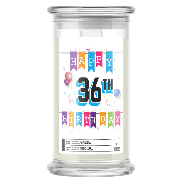 Happy 36th Birthday Candle