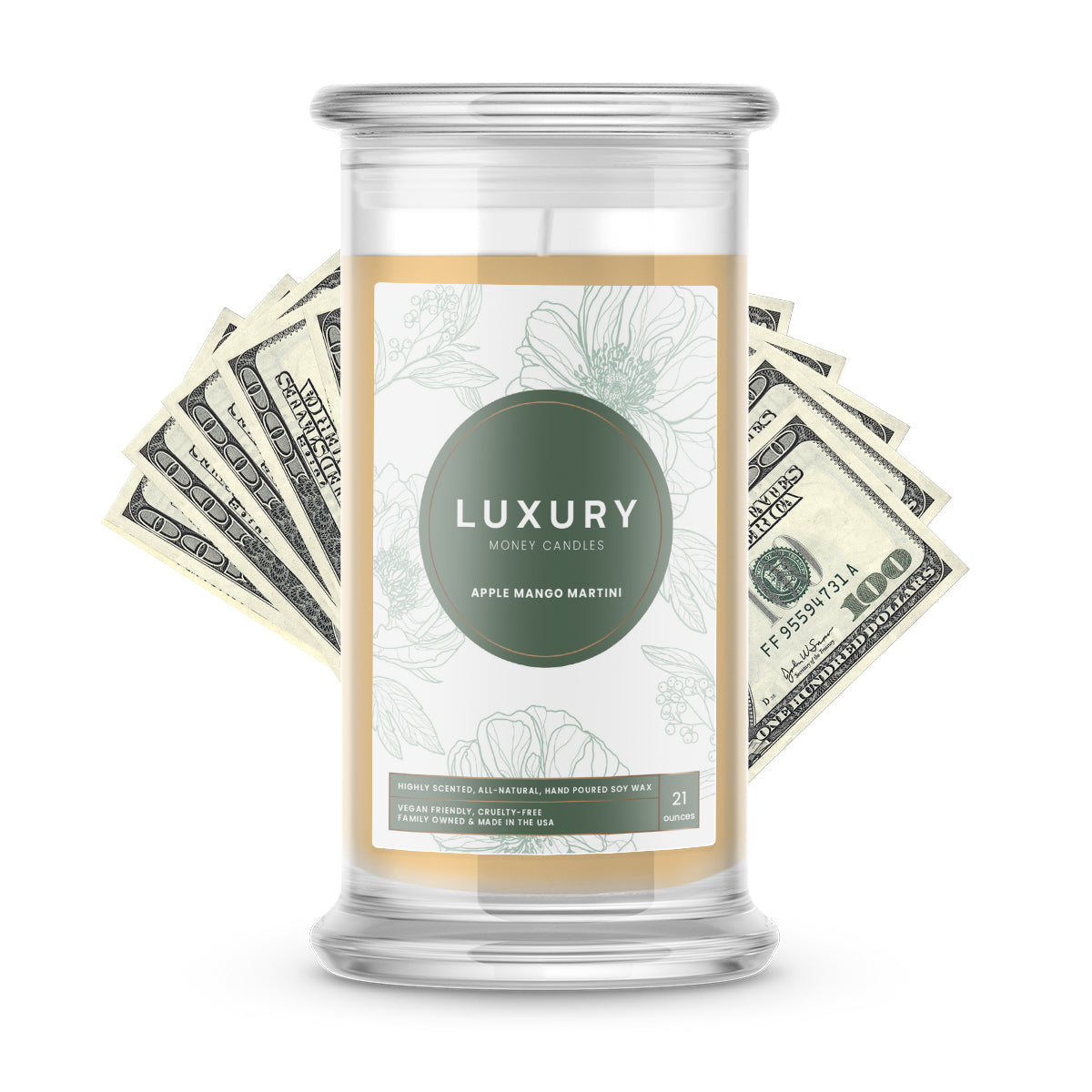 Apple Mango Martini Luxury Money Candles