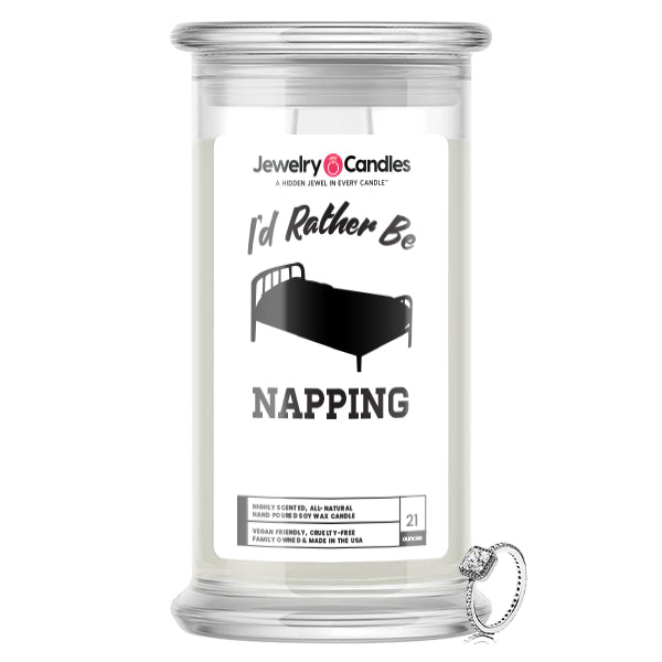 I'd rather be Napping Jewelry Candles
