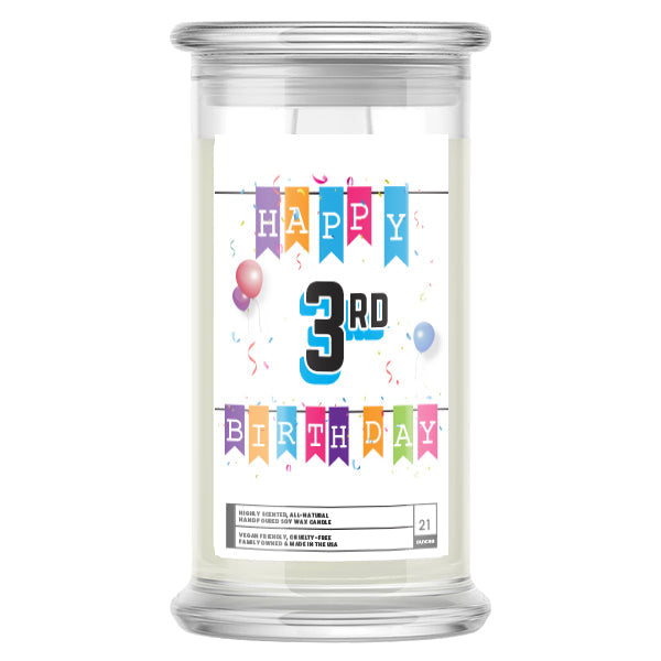 Happy 3rd Birthday Candle