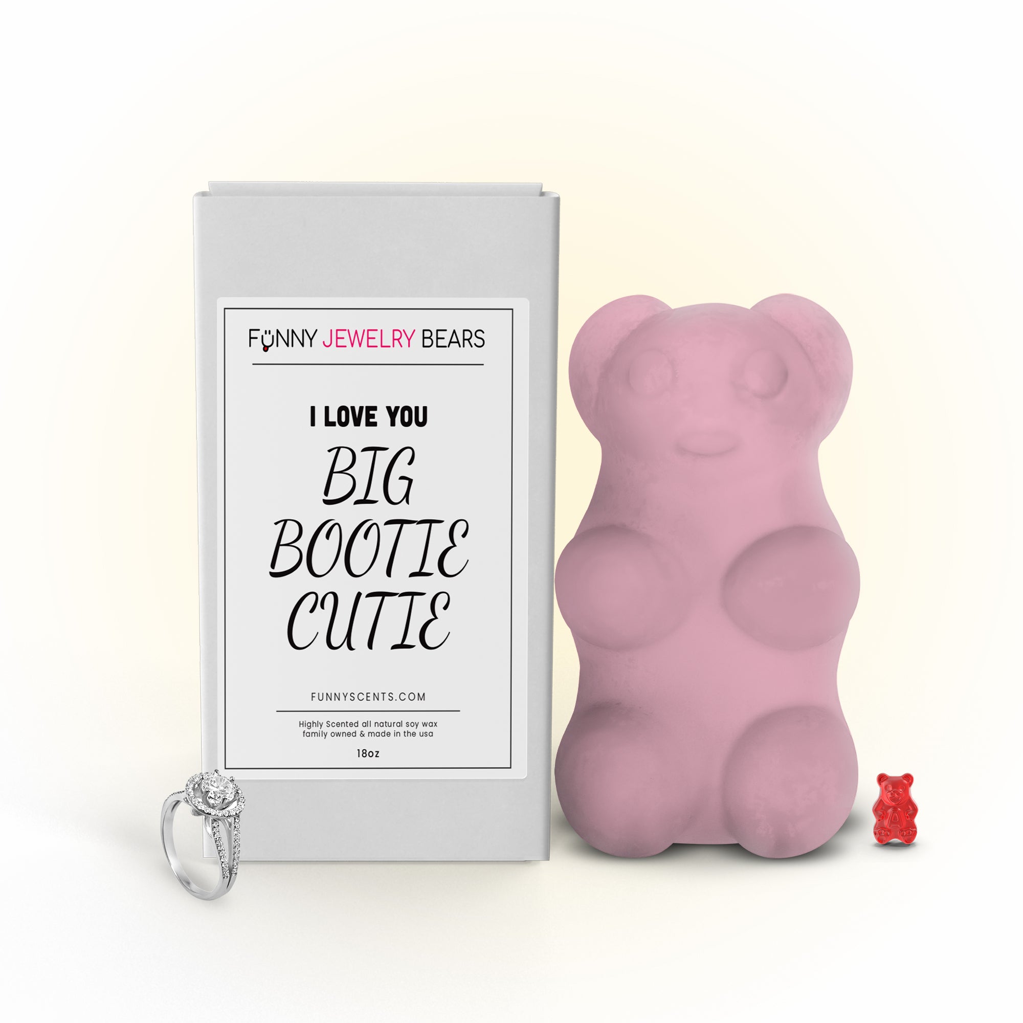 I Love You Big Bootie Cutie Funny Jewelry Bear Wax Melts