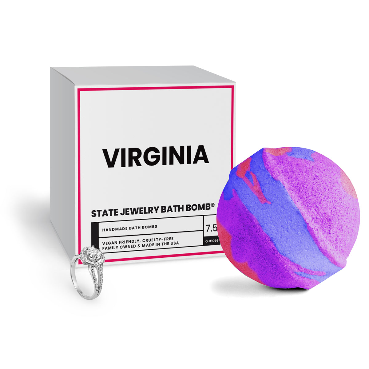 Virginia State Jewelry Bath Bomb