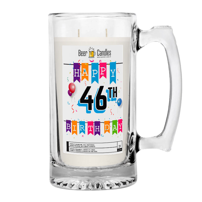 Happy 46th Birthday Beer Candle