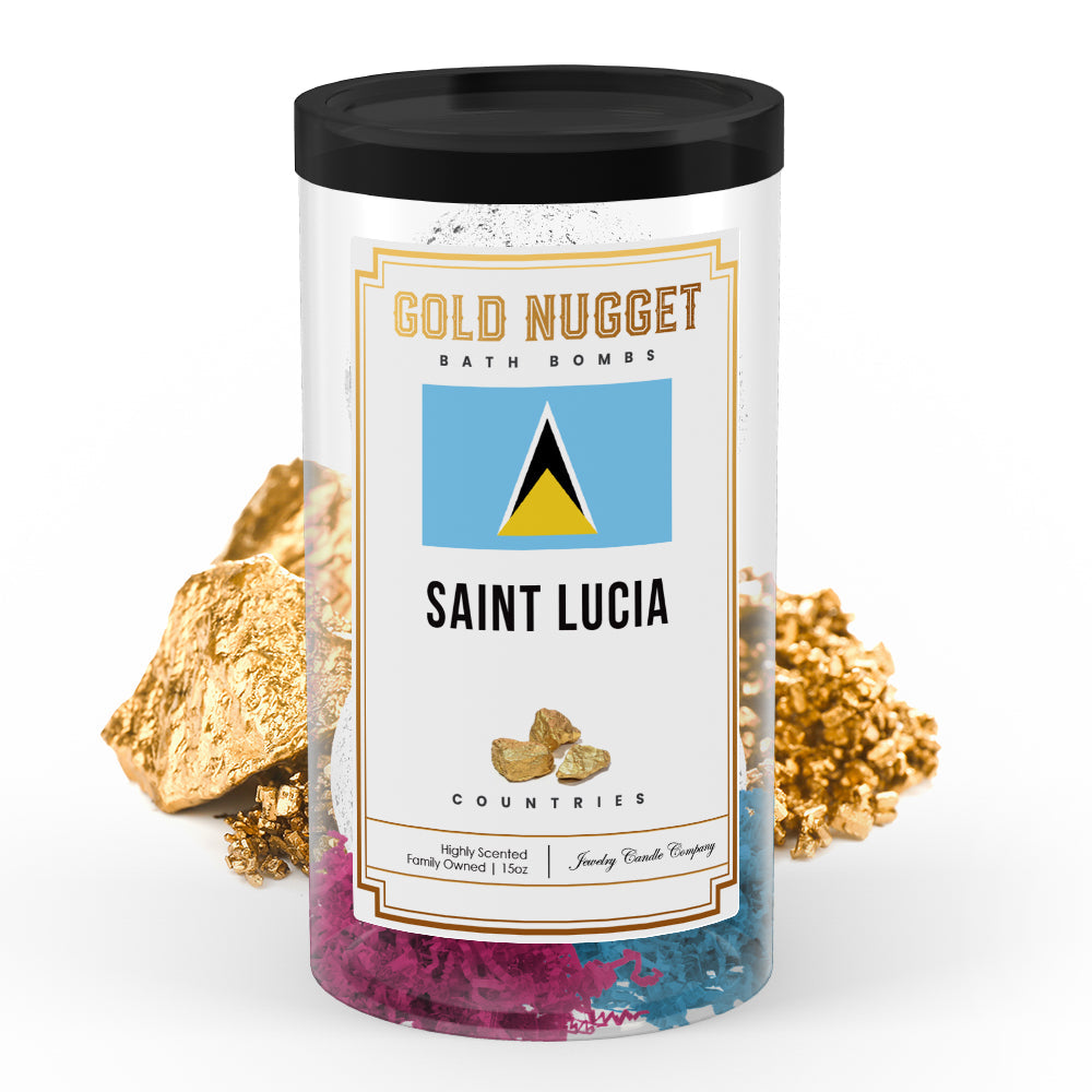 Saint Lucia Countries Gold Nugget Bath Bombs