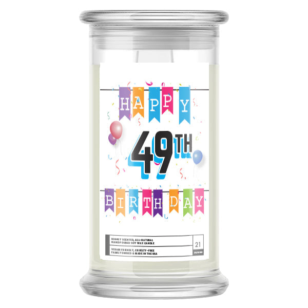 Happy 49th Birthday Candle