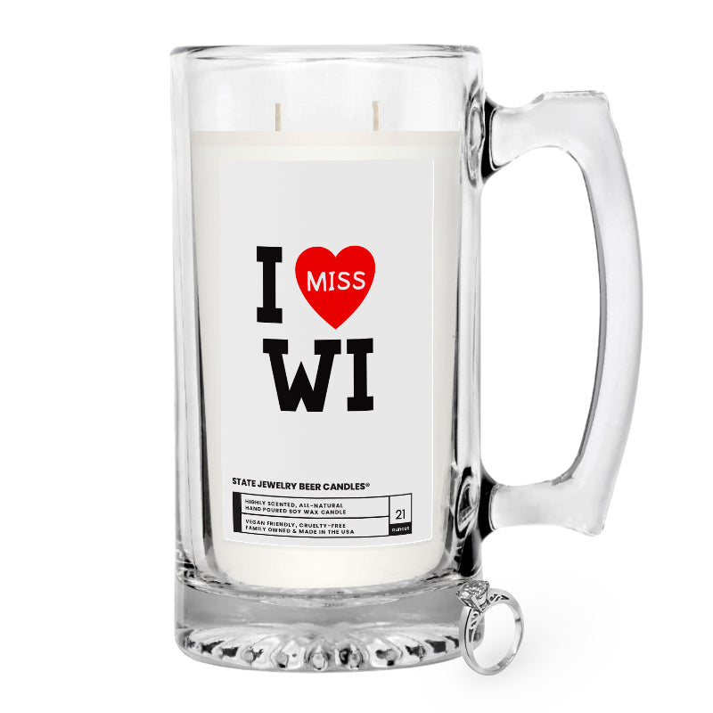 I miss WI State Jewelry Beer Candles