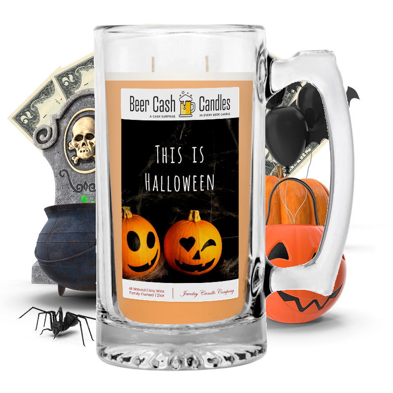 This Is halloween Beer Cash Candle