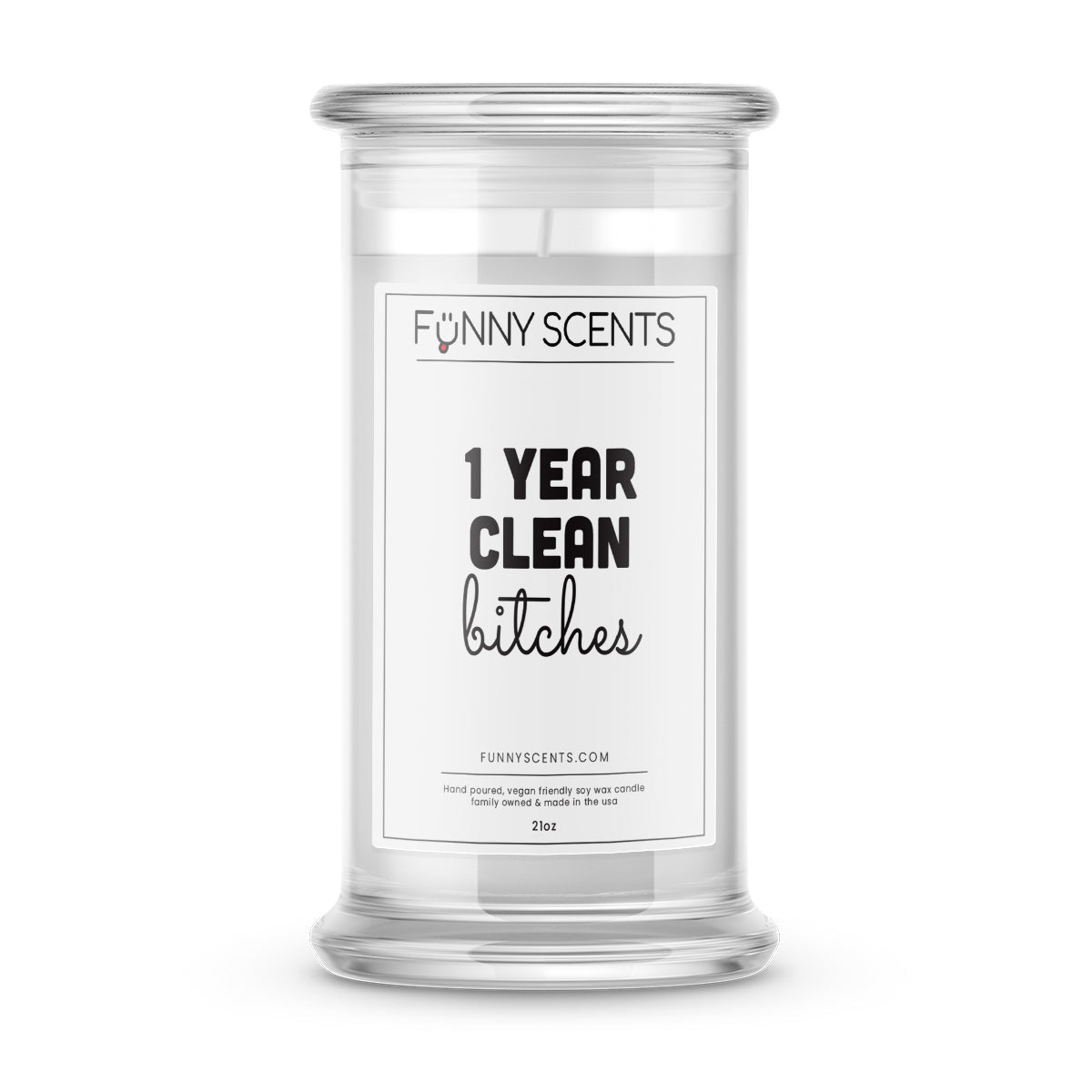 1 Year Clean bitches Funny Candles