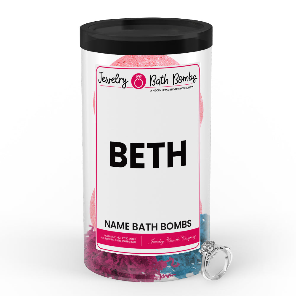 BETH Name Jewelry Bath Bomb Tube