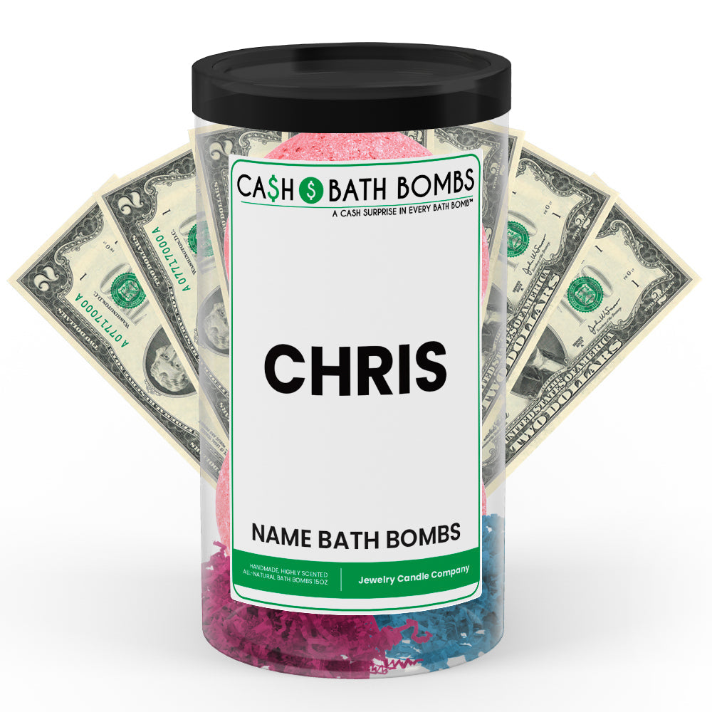 CHRIS Name Cash Bath Bomb Tube