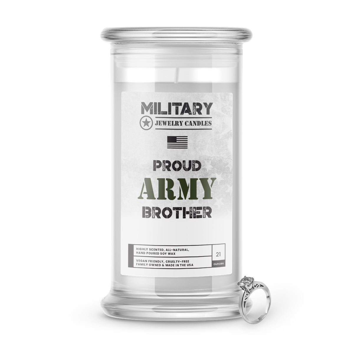 Proud ARMY Brother | Military Jewelry Candles