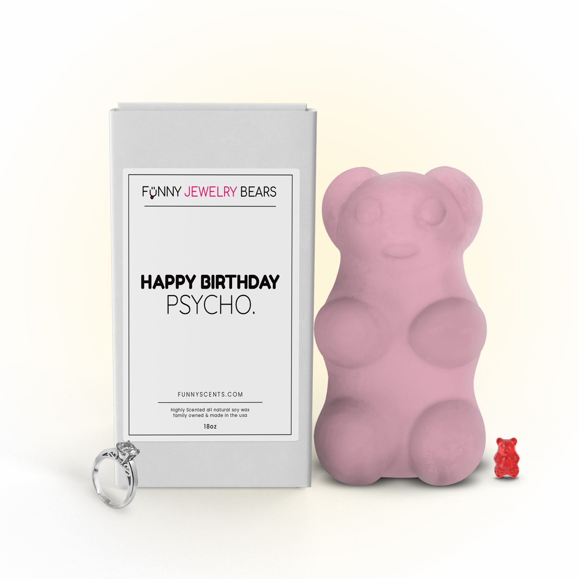 Happy Birthday PSYCHO Funny Jewelry Bear Wax Melts