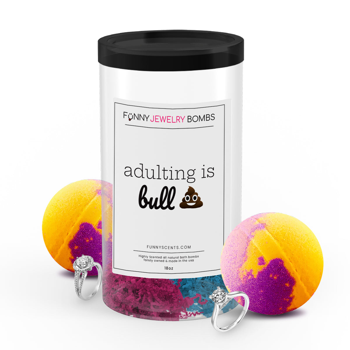 Adulting is Bullshit Funny Jewelry Bath Bombs