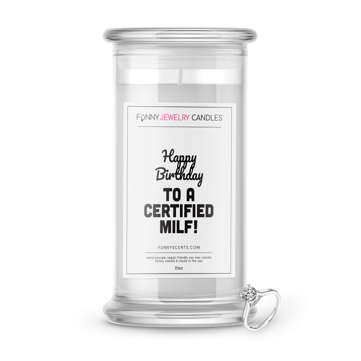 happy birthday milk jewelry funny candle