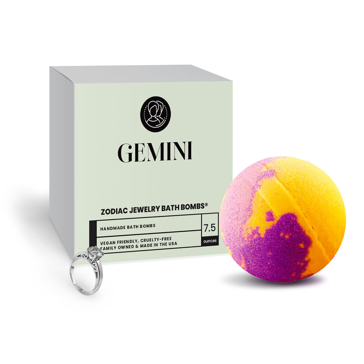 Gemini Zodiac Jewelry Bath Bomb