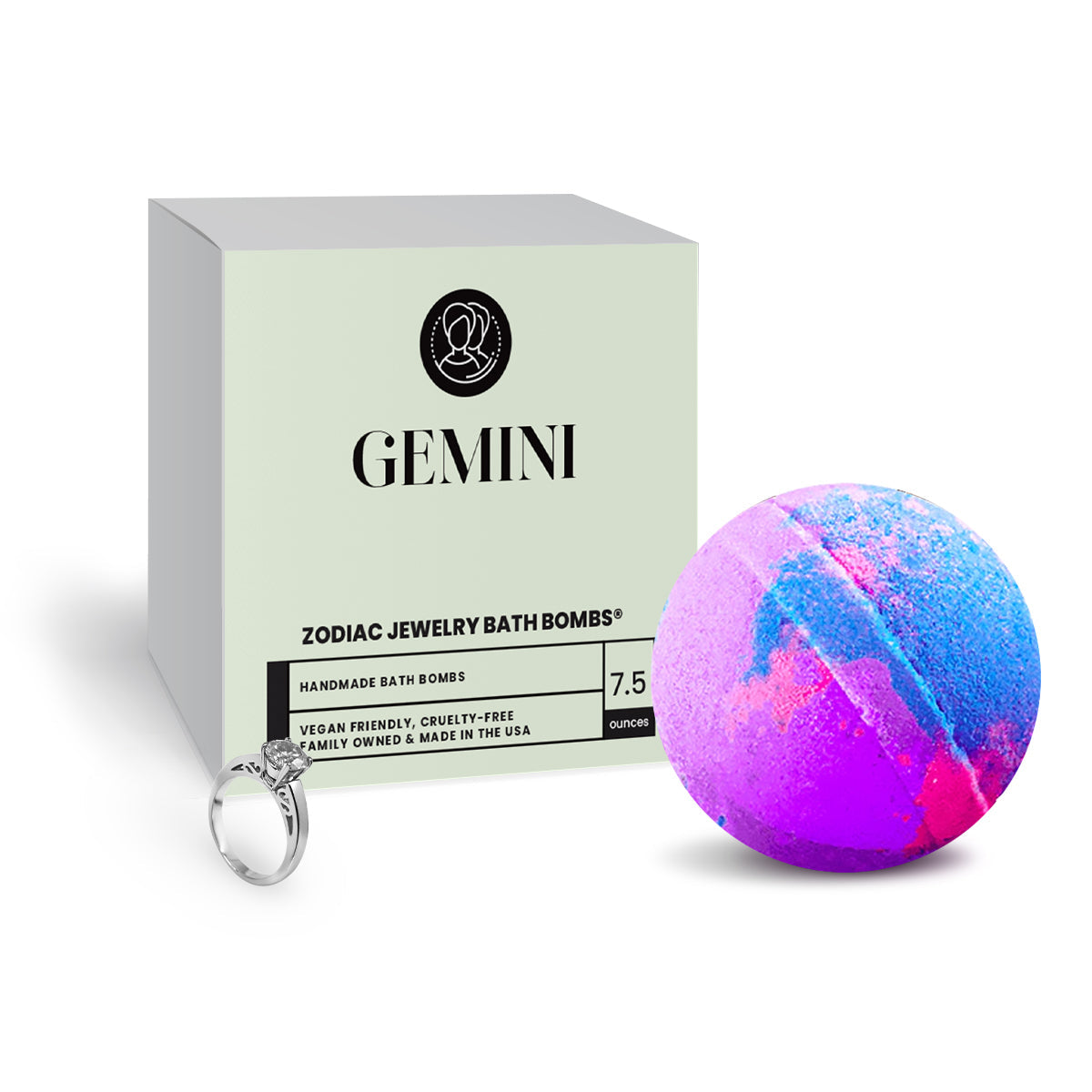 Gemini Zodiac Jewelry Bath Bomb