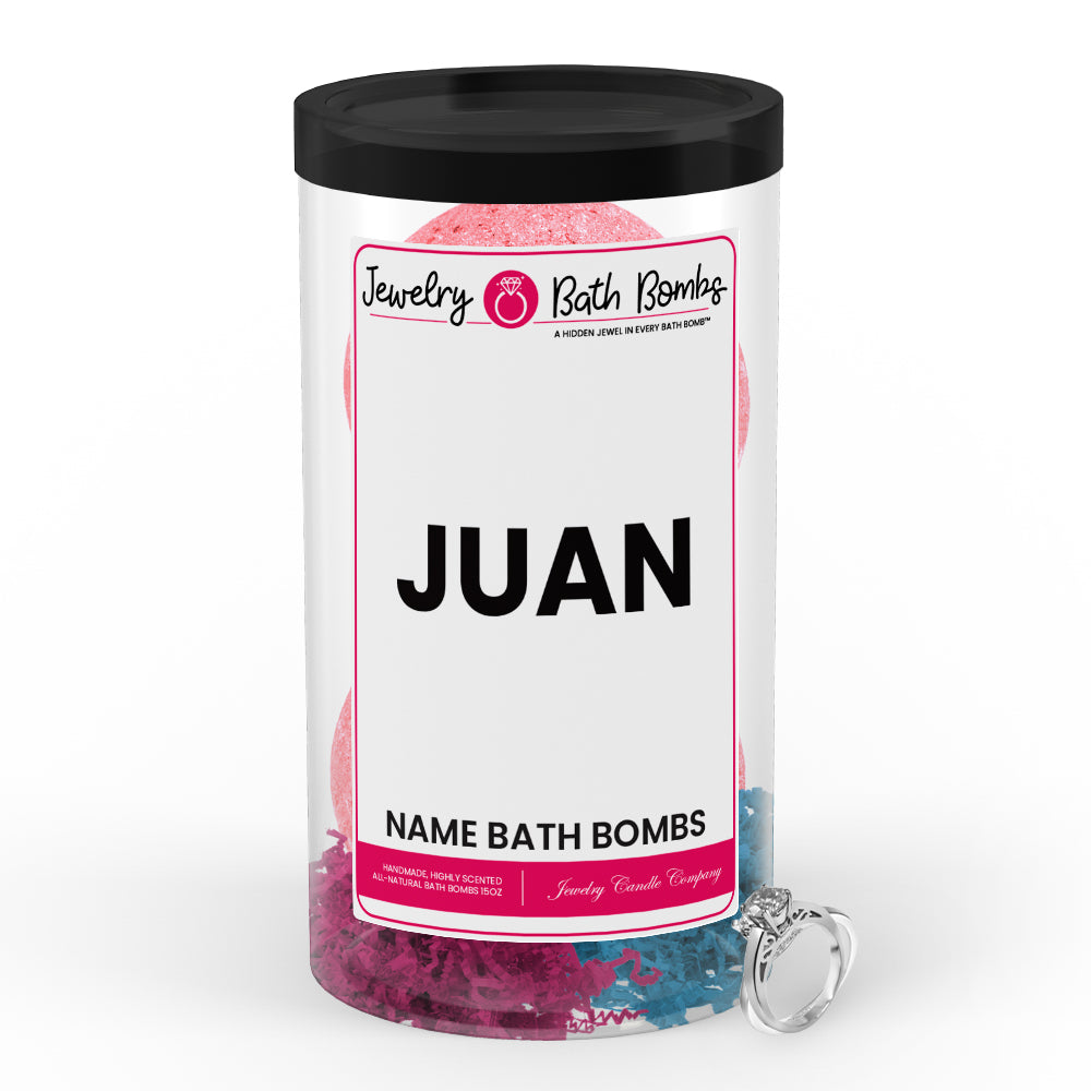 JUAN Name Jewelry Bath Bomb Tube