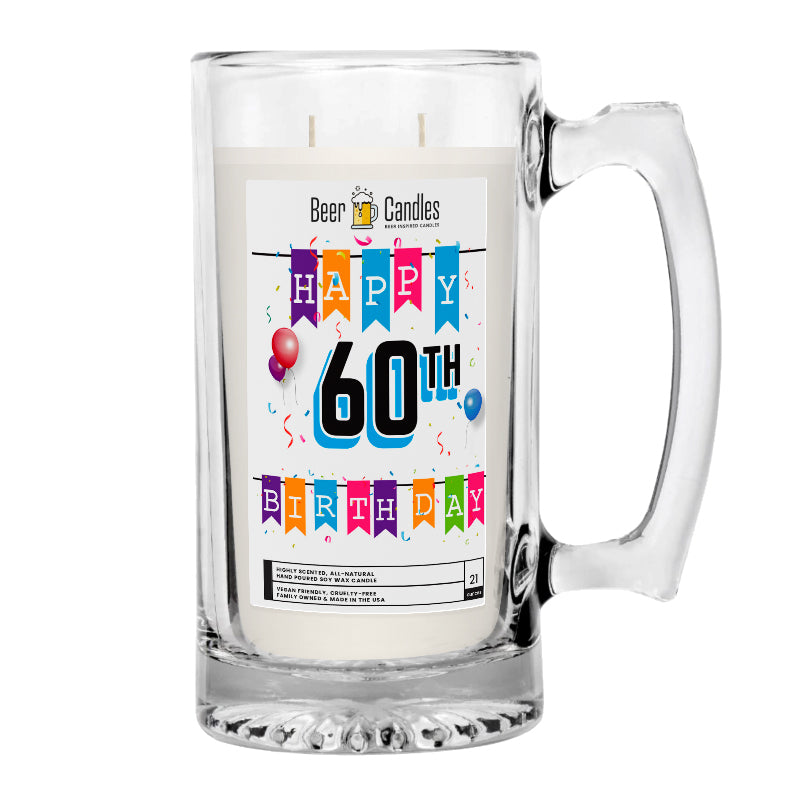 Happy 60th Birthday Beer Candle