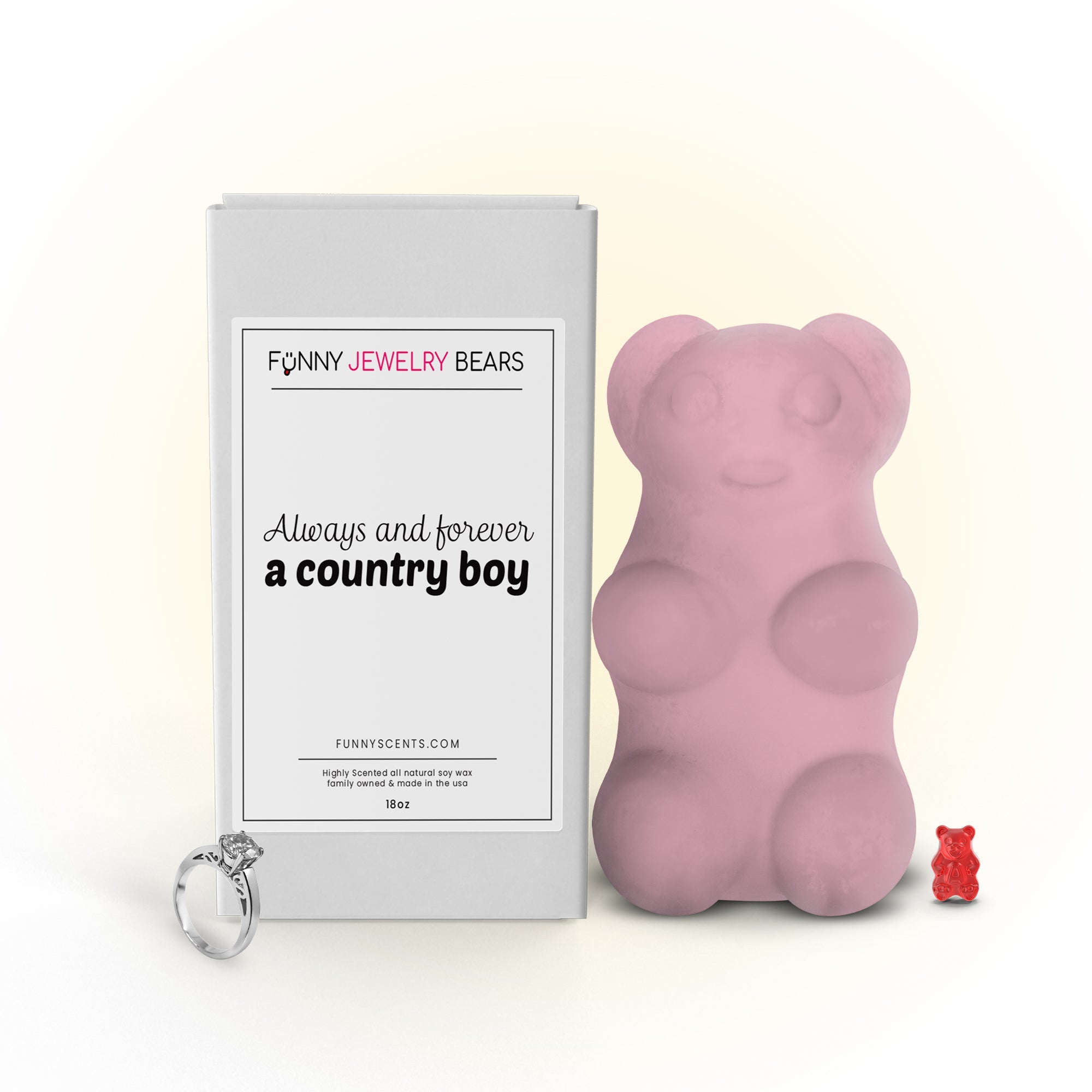 Always and Forever a Country Boy Funny Jewelry Bear Wax Melts