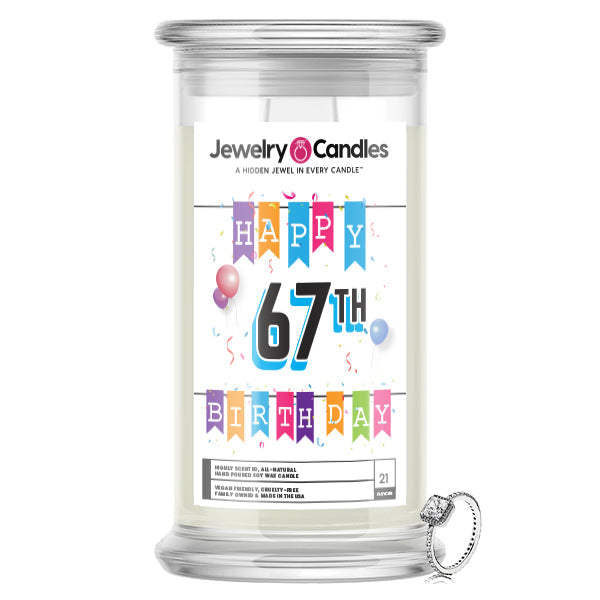 Happy 67th Birthday Jewelry Candle