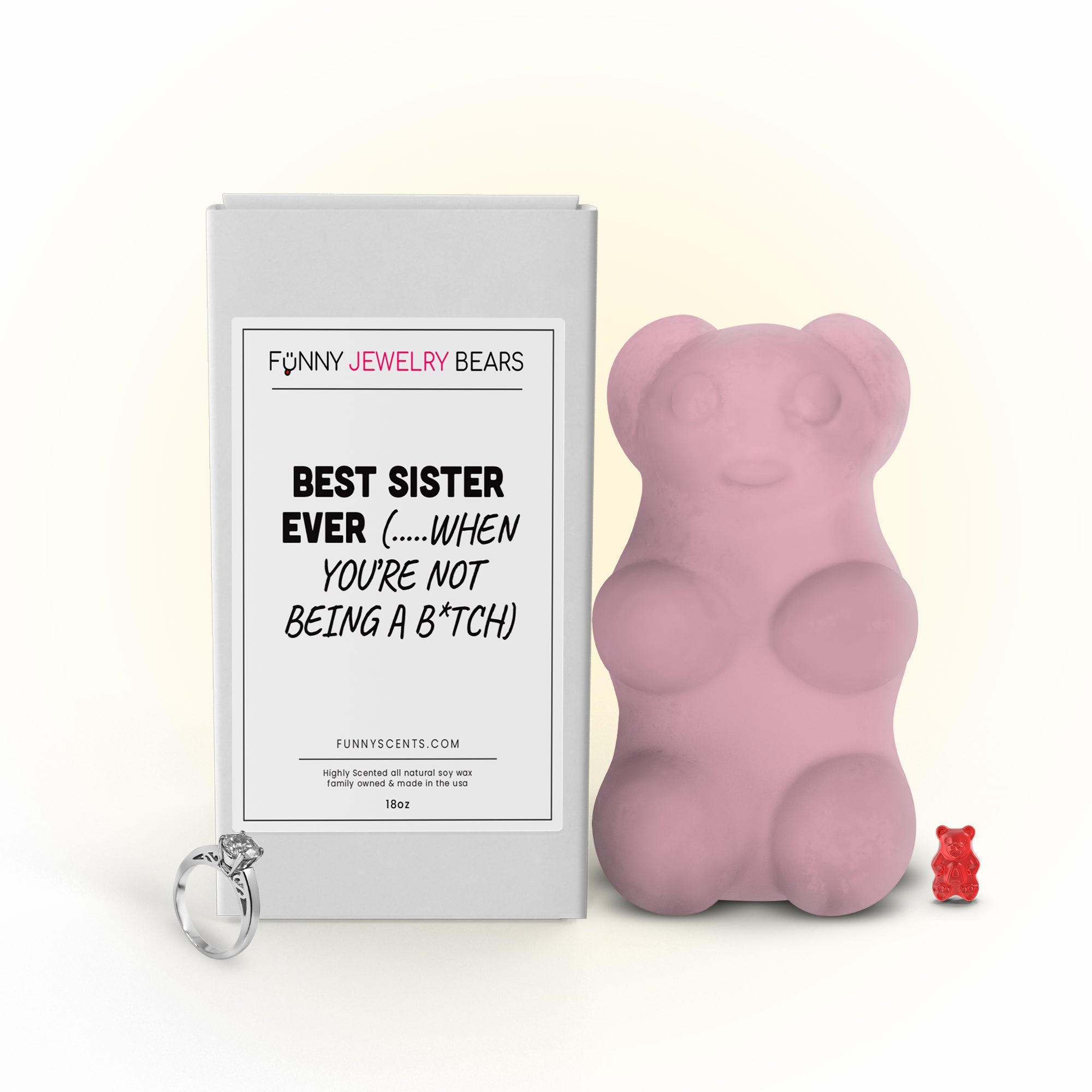 Best Sister Ever...(When You are not Being a B*tch) Funny Jewelry Bear Wax Melts