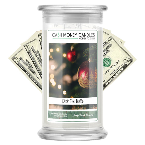 Deck The Halls Cash Money Candle
