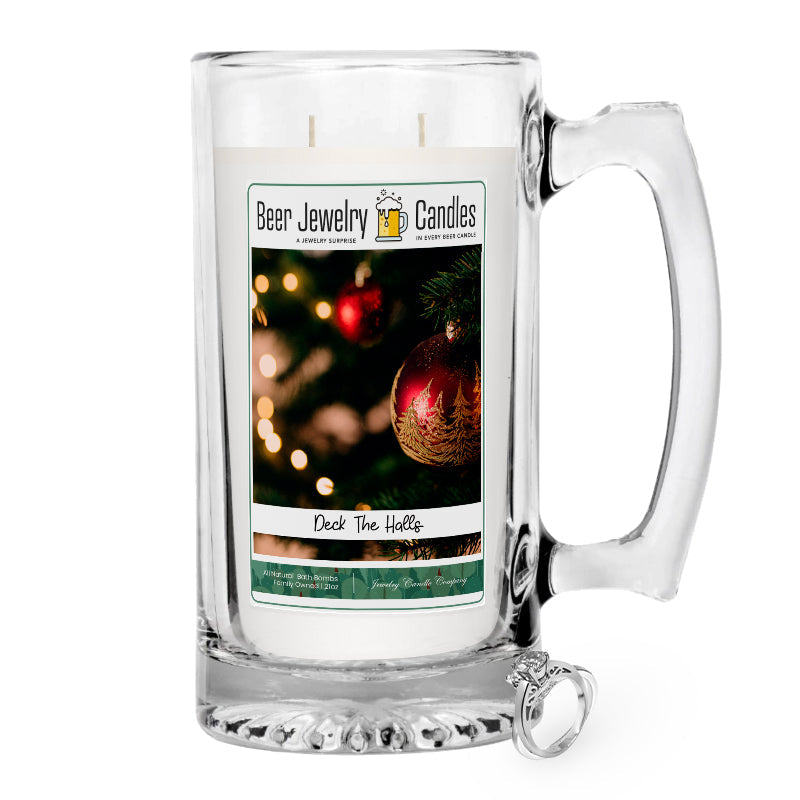 Deck the Halls Beer Jewelry Candle