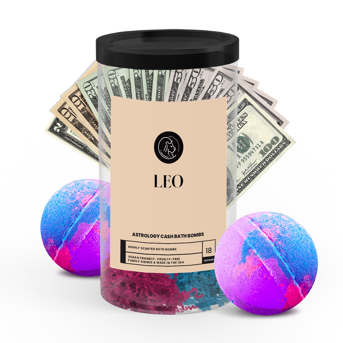 Leo Astrology Cash Bath Bombs