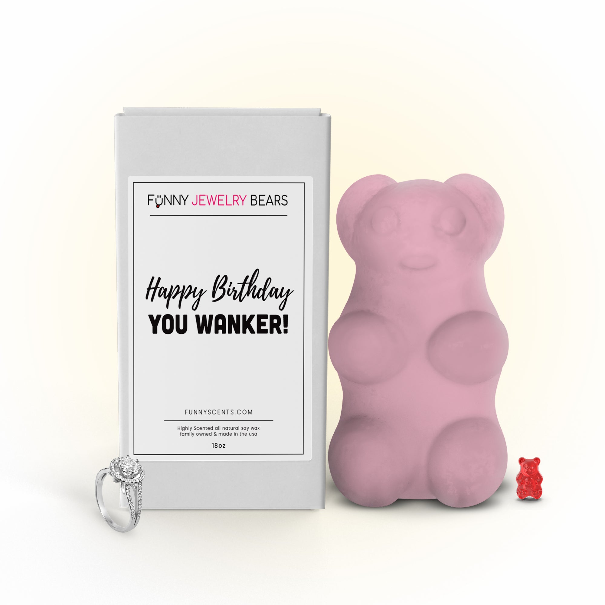 Happy Birthday You Wanker! Funny Jewelry Bear Wax Melts