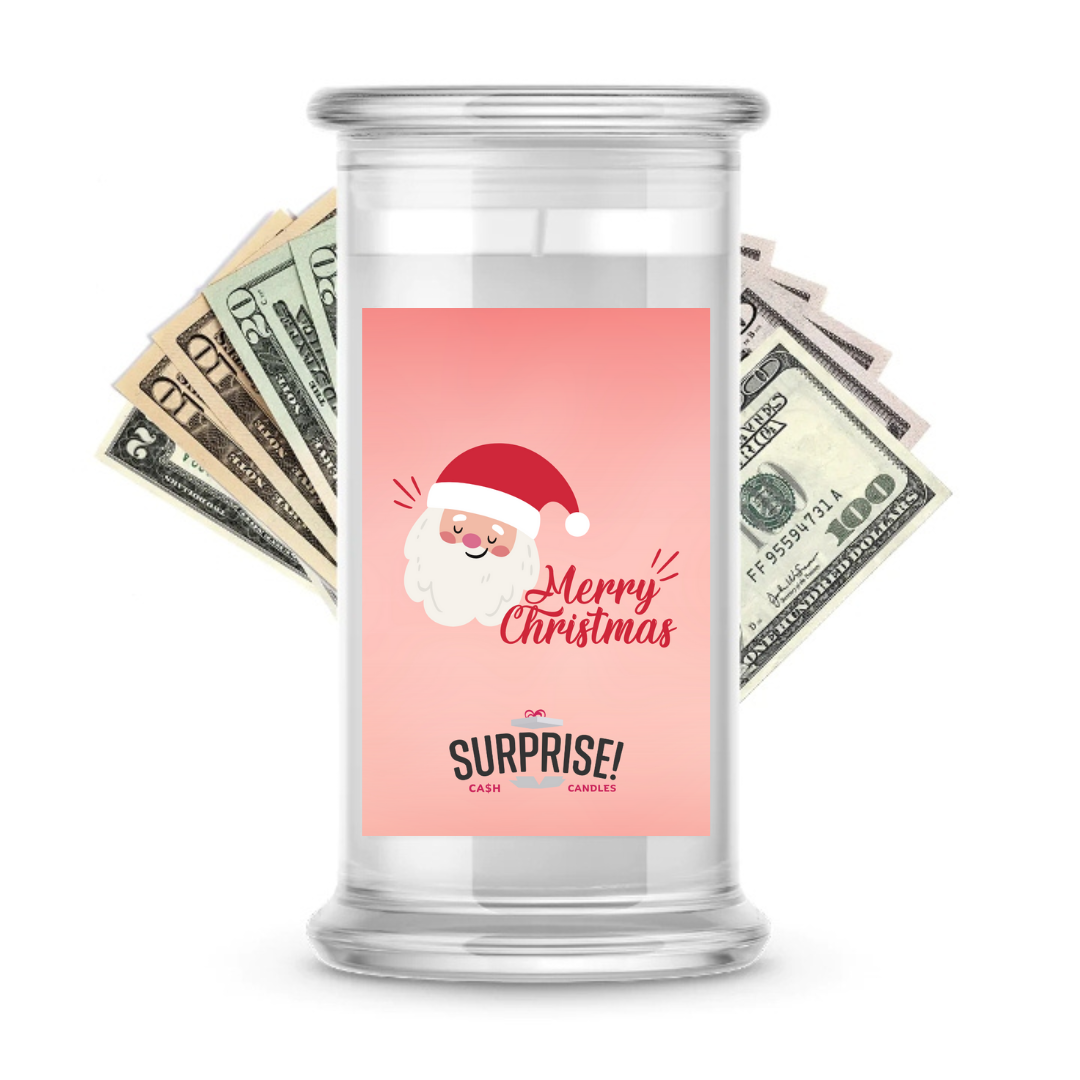 MERRY CHRISTMAS MERRY CHRISTMAS CASH CANDLE