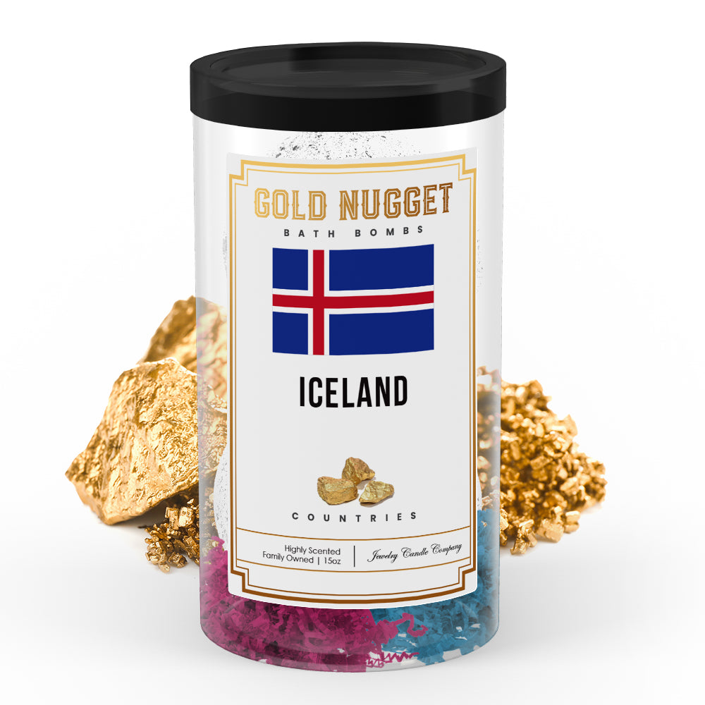 Iceland Countries Gold Nugget Bath Bombs