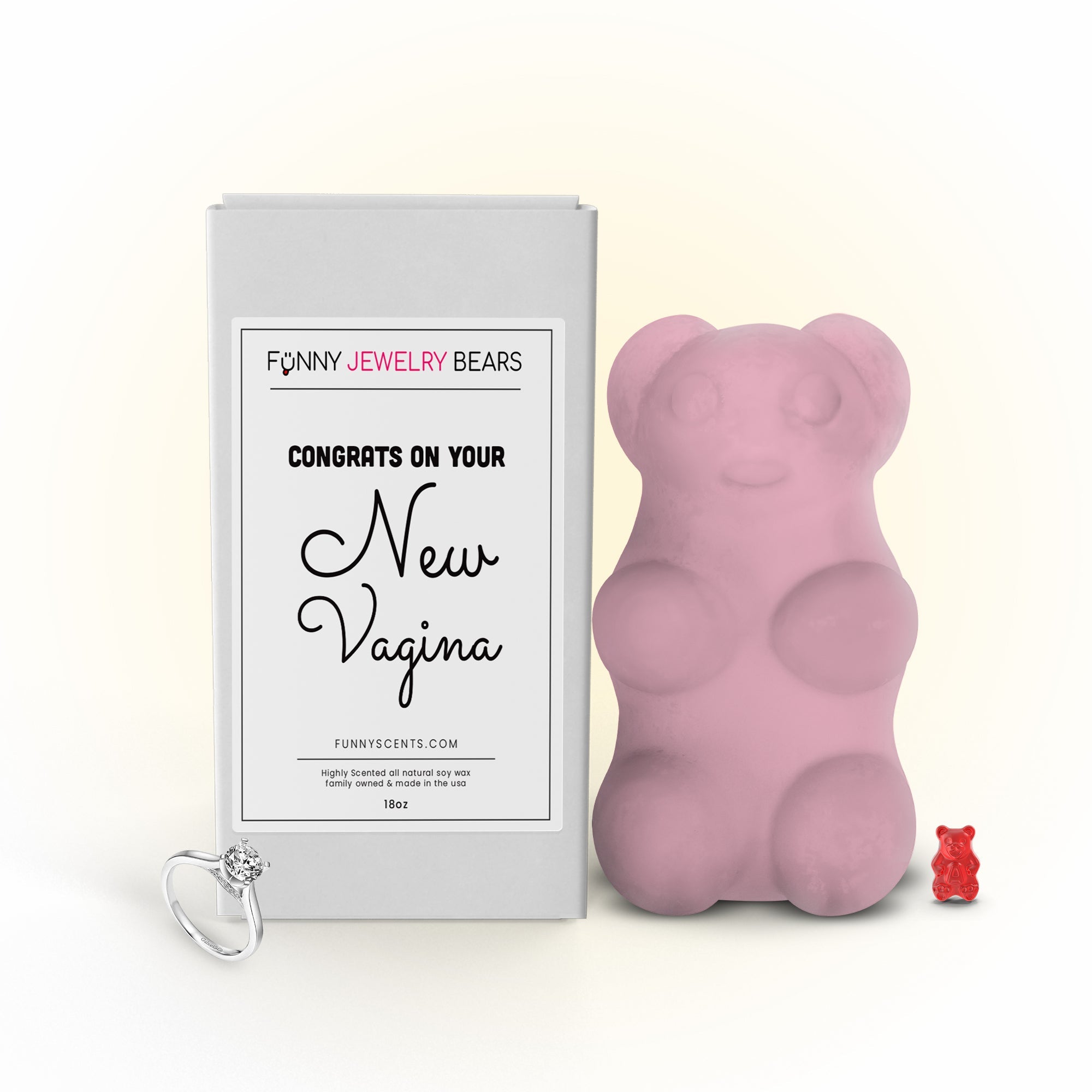 Congrats On You New Vagina Funny Jewelry Bear Wax Melts