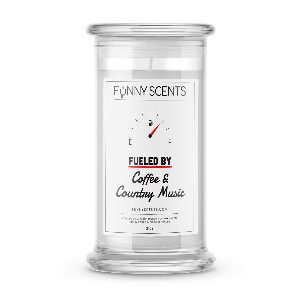 Fueled By Coffee and Country Music Funny Candles