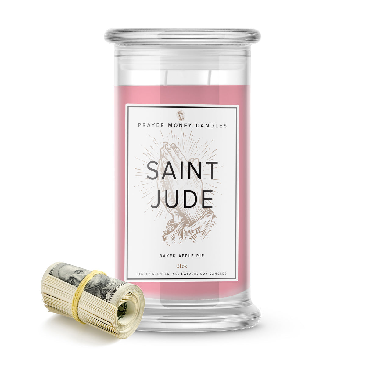 Saint Jude Prayer Candles - Baked Apple Pie Scent
