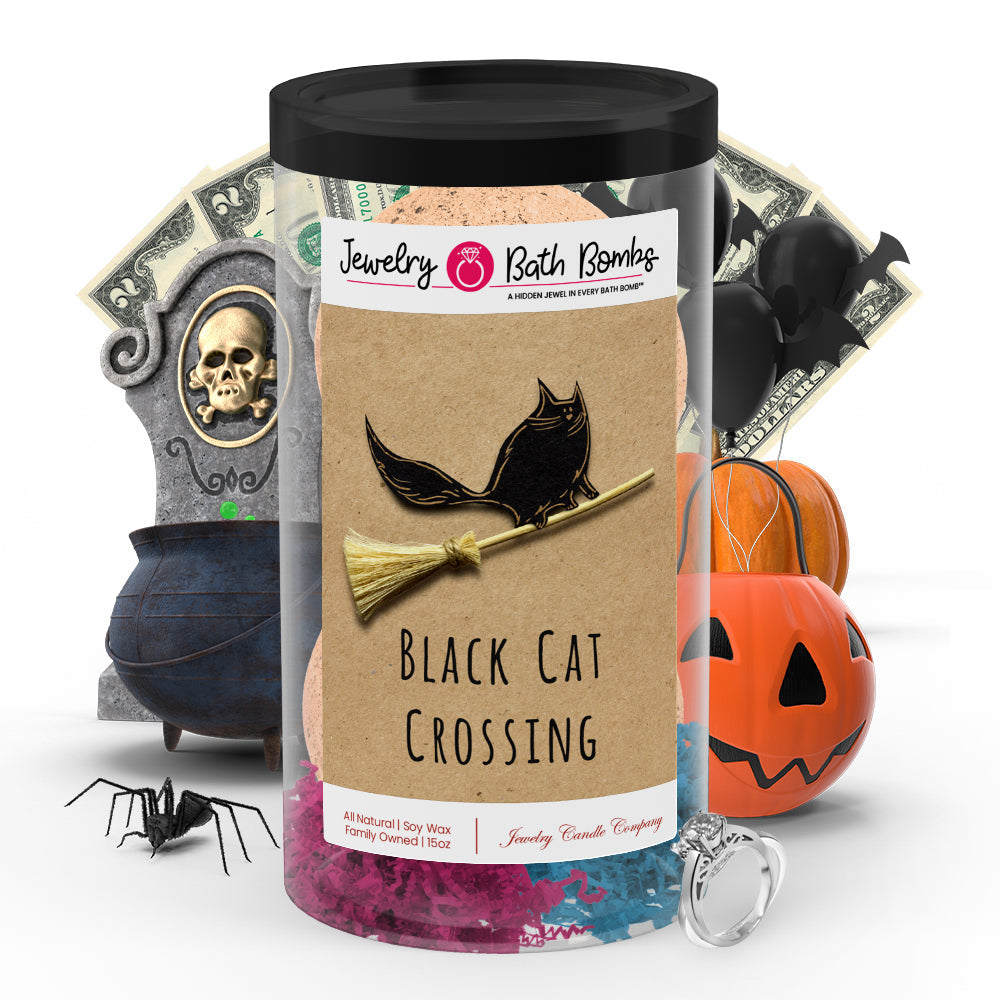 Black cat crossing Jewelry Bath Bombs