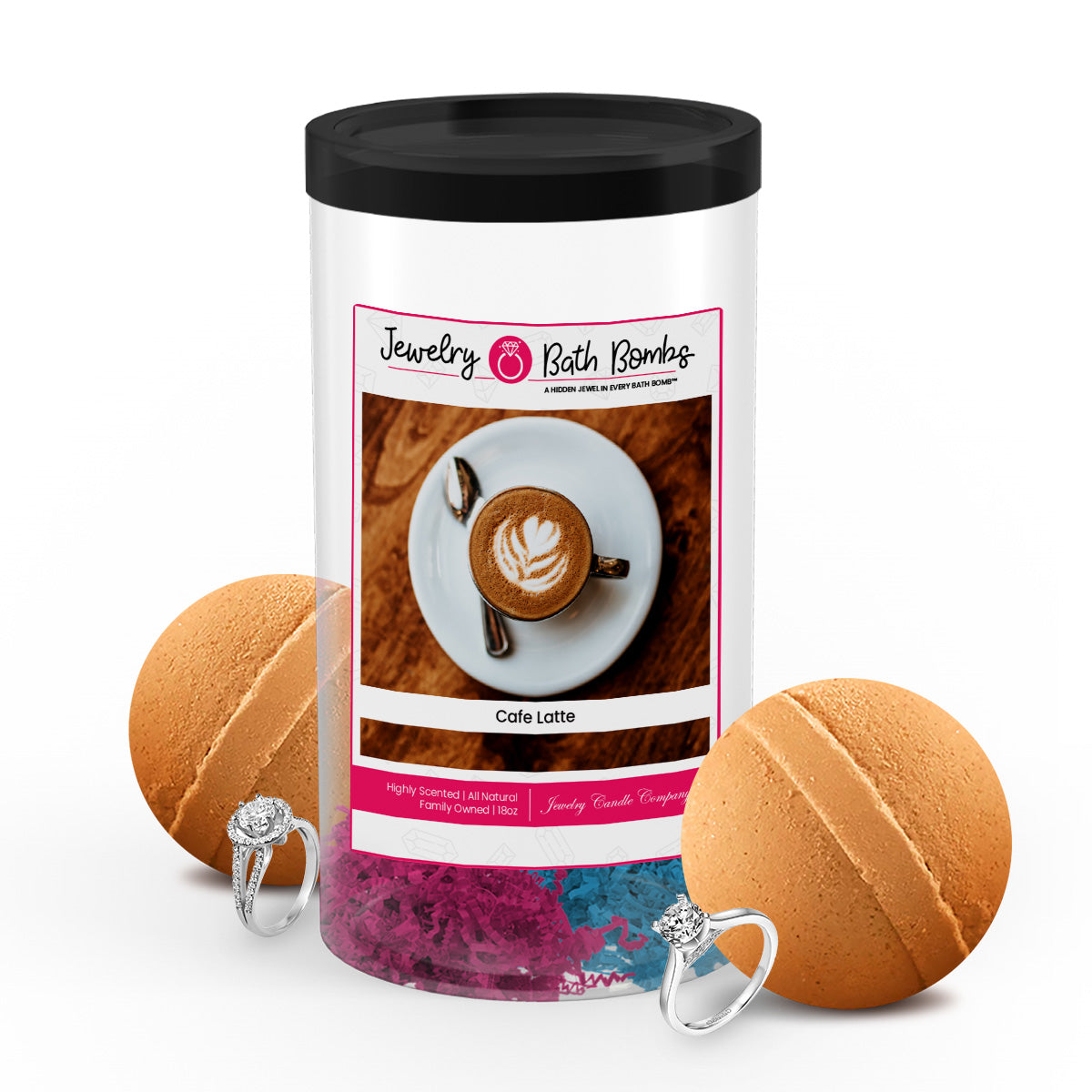 CafÃ© Latte Jewelry Bath Bombs Twin Pack