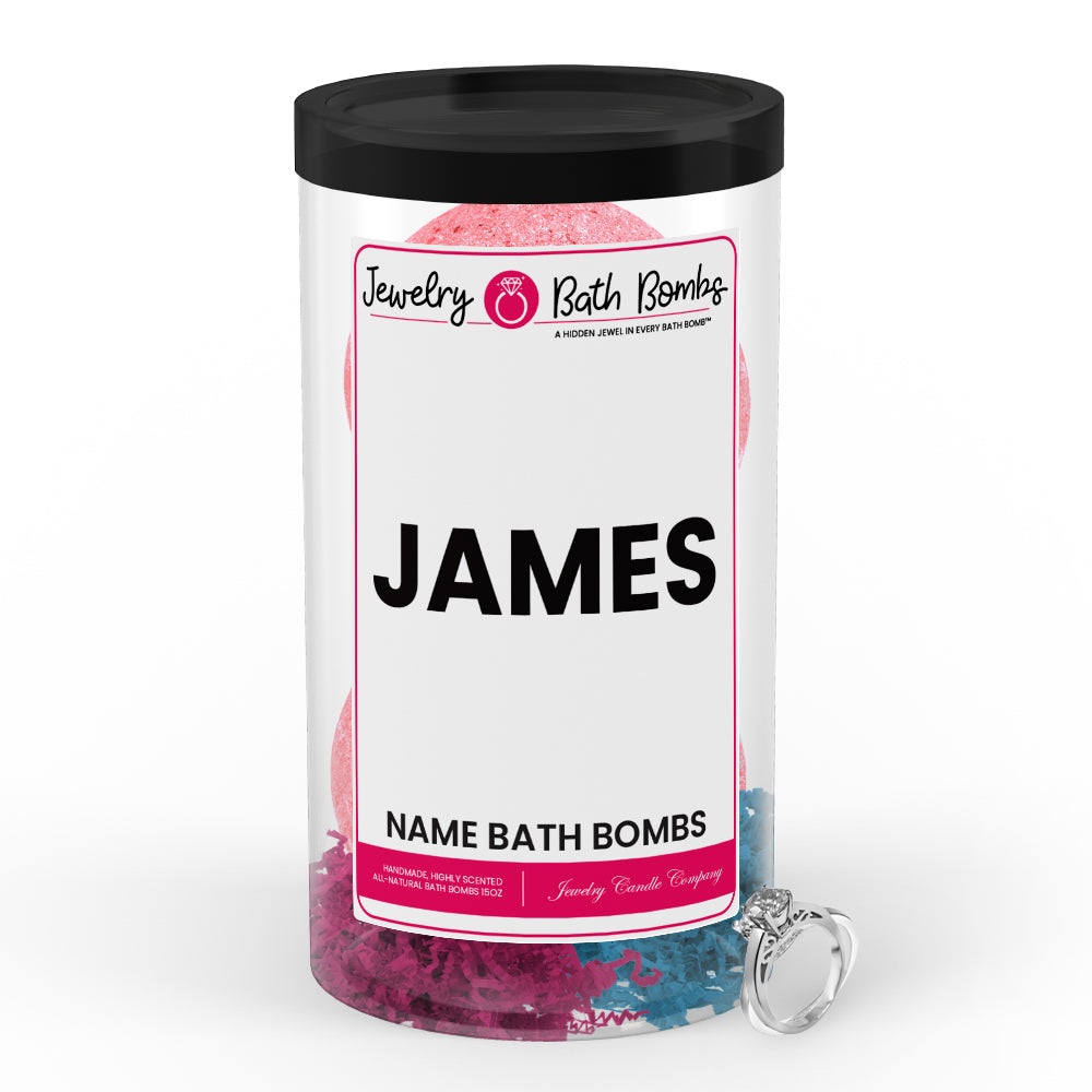 JAMES  Name Jewelry Bath Bomb Tube