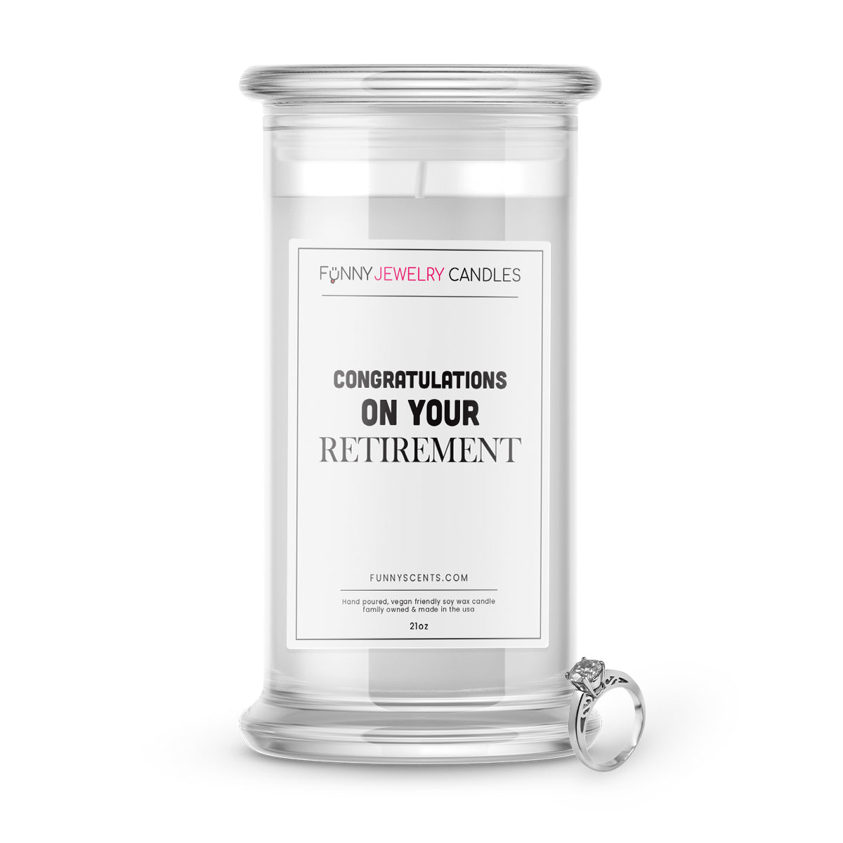Congratulations on your Retirement Jewelry Funny Candles