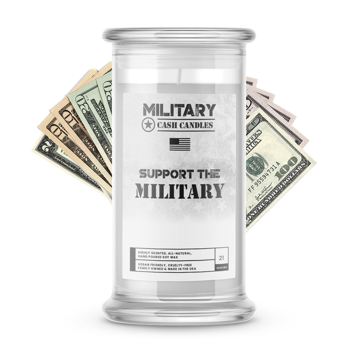 SUPPORT THE MILITARY | Military Cash Candles