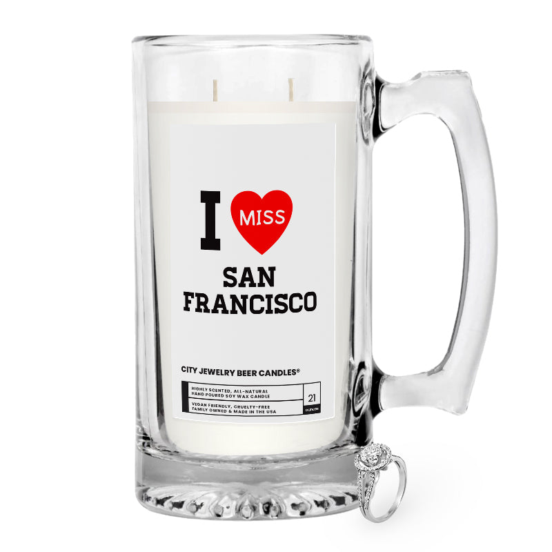 I miss San Francisco City Jewelry Beer Candles
