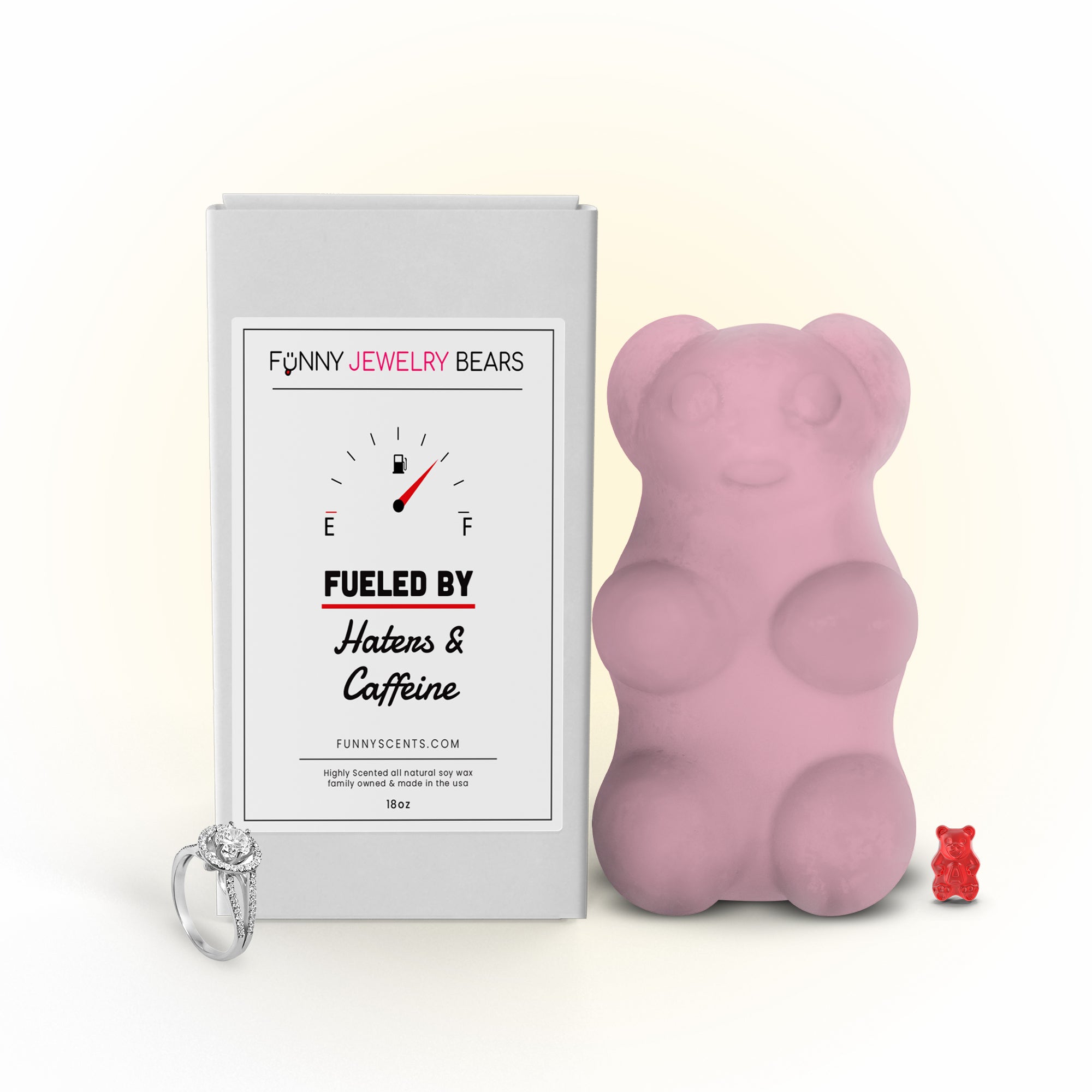 Fueled By Haters and Caffeine  Funny Jewelry Bear Wax Melts
