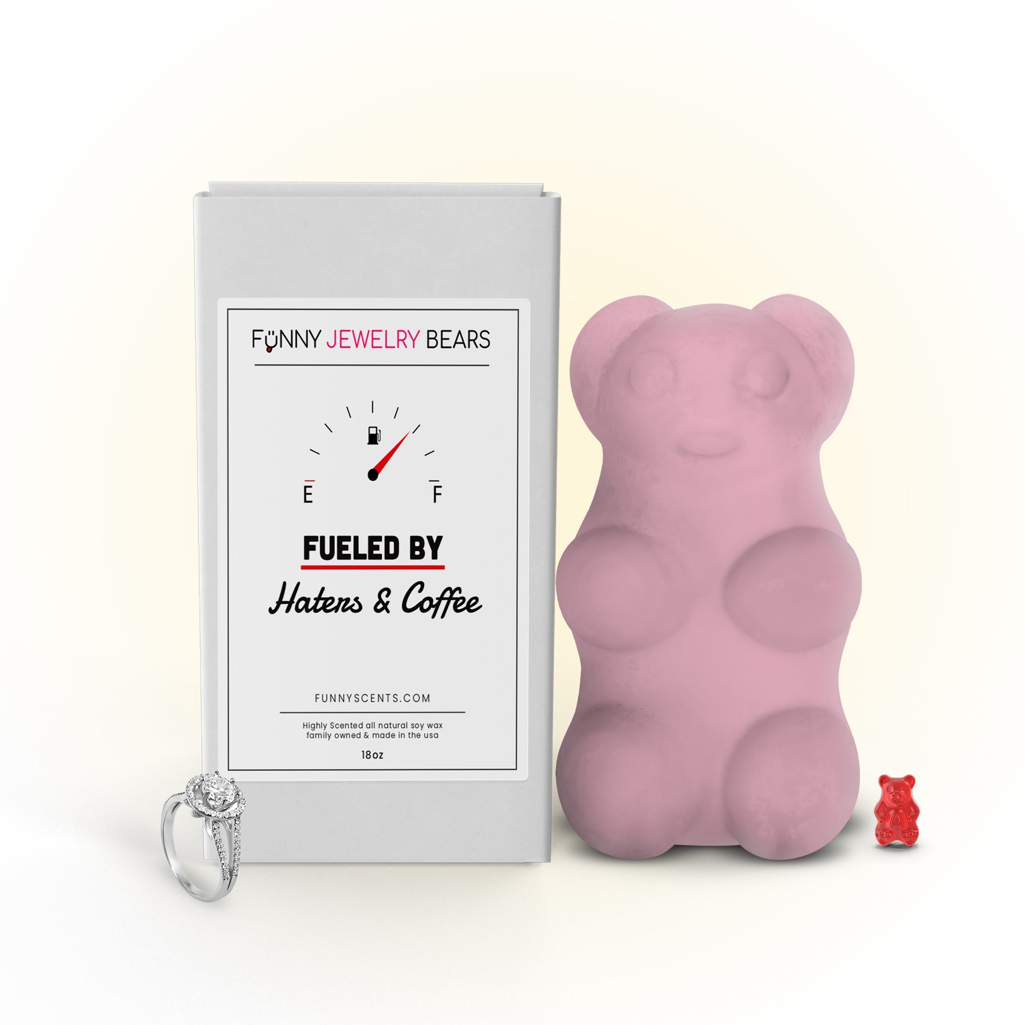 Fueled By Iced  Coffee Funny Jewelry Bear Wax Melts
