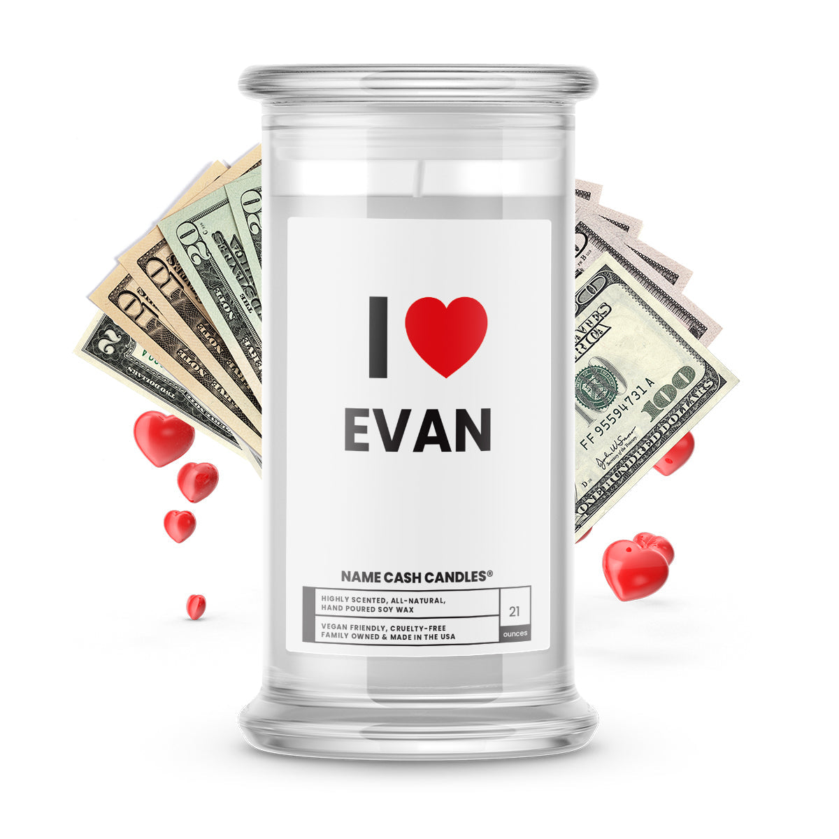 I ❤️ EVEN | Name Cash Money Candles