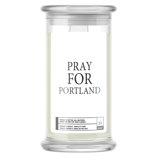Pray For Portland Candle