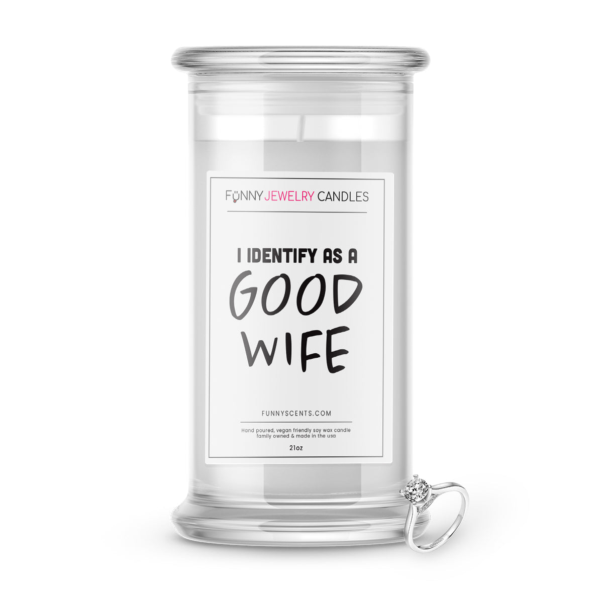 I Identify As a Good Wife Jewelry Funny Candles