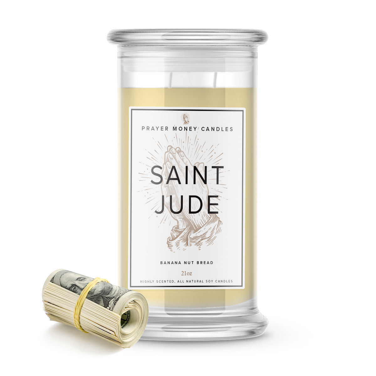 Saint Jude Prayer Candles - Banana Nut Bread Scent