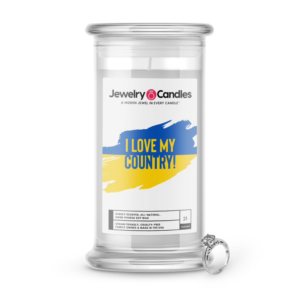 I Love My Country! Ukraine Jewelry Candles