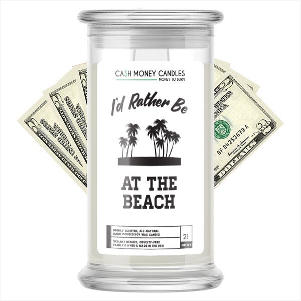 I'd rather be At The Beach Cash Candles