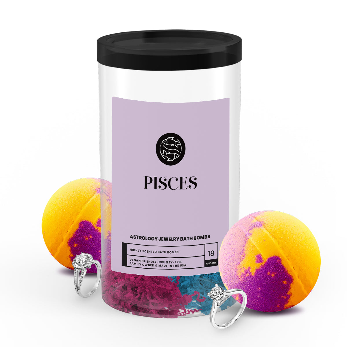 Pisces Astrology Jewelry Bath Bombs