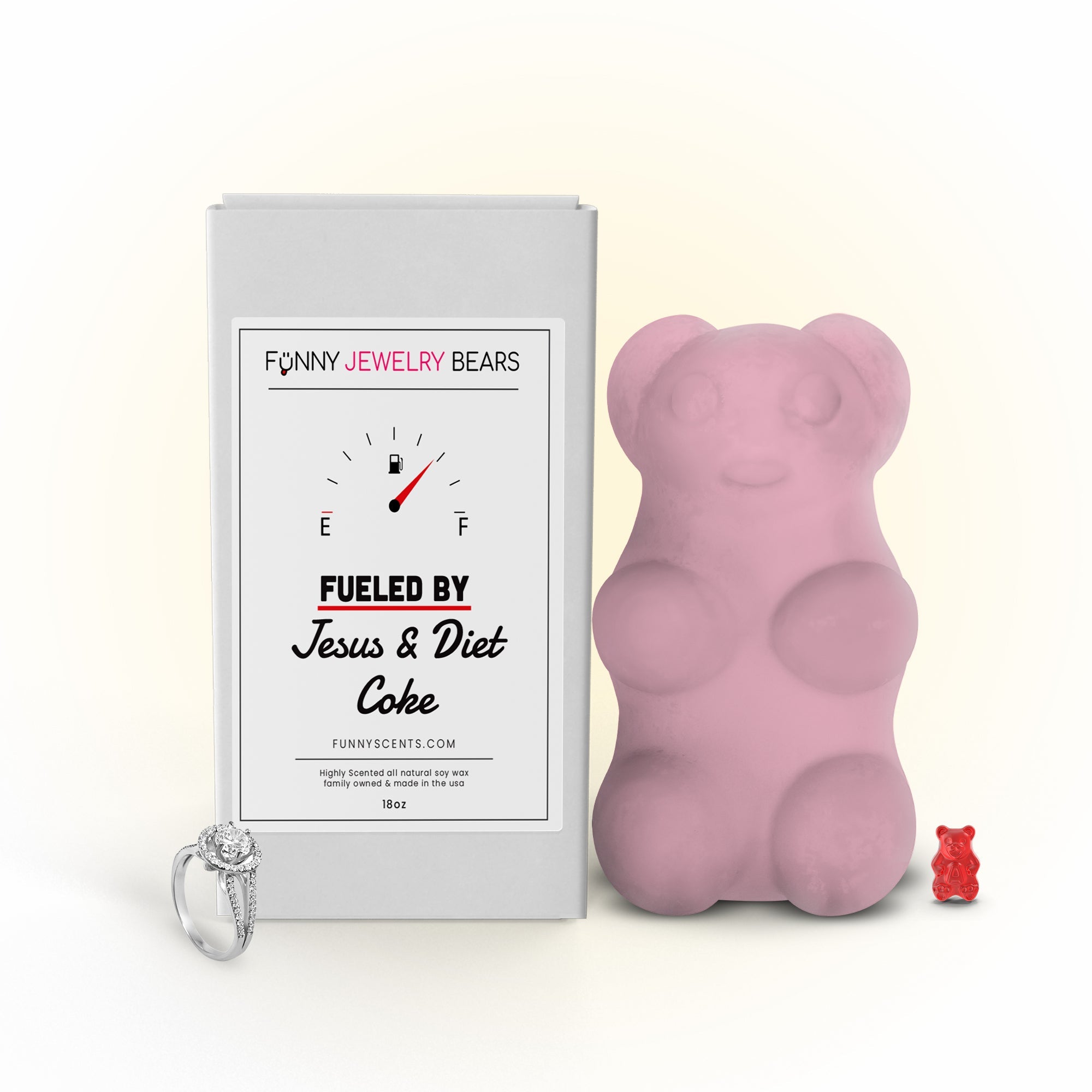 Fueled By Jesus and Diet Coke Funny Jewelry Bear Wax Melts